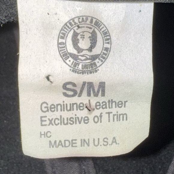 VTG Harley-Davidson Black Leather Newsboy Cabbie Driver Gatsby Hat Size S/M USA - Picture 11 of 11